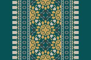 Plazo pattern Seamless Native American, Motif embroidery, Pixel Ikat embroidery Design for Print kurta pattern mughal motifs tapestry pattern floral repeat vector