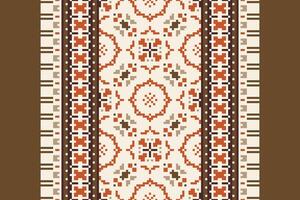Plazo pattern Seamless Bandana print silk Motif embroidery, Pixel Ikat embroidery Design for Print scarf hijab pattern kerchief Pixel Ikat Silk kurti model mughal patterns vector
