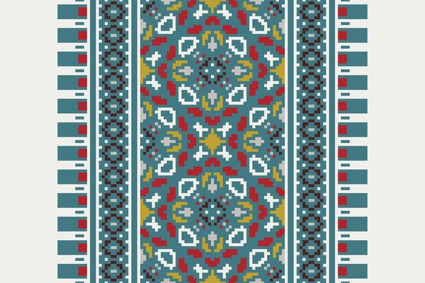 Plazo pattern Seamless Native American, Motif embroidery, Pixel Ikat embroidery Design for Print pattern vintage flower folk navajo patchwork pattern