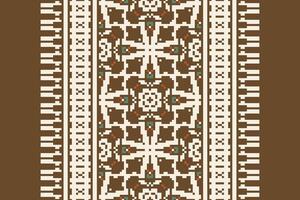 Plazo pattern Seamless Bandana print silk Motif embroidery, Pixel Ikat embroidery Design for Print tie dyeing pillowcase sambal puri kurti mughal architecture vector