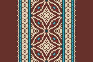 Plazo pattern Seamless Bandana print silk Motif embroidery, Pixel Ikat embroidery Design for Print kurta pattern mughal motifs tapestry pattern floral repeat vector