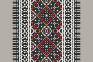 Plazo pattern Seamless Mughal architecture Motif embroidery, Pixel Ikat embroidery Design for Print scarf hijab pattern kerchief Pixel Ikat Silk kurti model mughal patterns vector