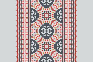 Plazo pattern Seamless Mughal architecture Motif embroidery, Pixel Ikat embroidery Design for Print egyptian pattern tibetan mandala bandanna vector