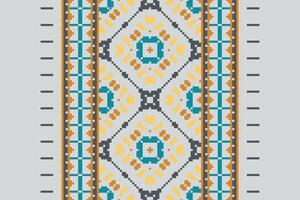 Plazo pattern Seamless Scandinavian pattern Motif embroidery, Pixel Ikat embroidery Design for Print endless arabesque cloth dupatta shawl bandana print silk kurta men vector