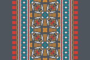 Plazo pattern Seamless Mughal architecture Motif embroidery, Pixel Ikat embroidery Design for Print scandinavian pattern saree ethnic nativity gypsy pattern vector