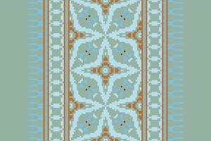 Plazo pattern Seamless Mughal architecture Motif embroidery, Pixel Ikat embroidery Design for Print scandinavian pattern saree ethnic nativity gypsy pattern vector