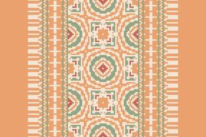 Banarasi Pattern Seamless Native American, Motif embroidery, Pixel Ikat embroidery Design for Print indigenous art aboriginal art pattern floral kurti mughal border vector