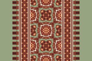 Banarasi Pattern Seamless Native American, Motif embroidery, Pixel Ikat embroidery Design for Print pattern vintage flower folk navajo patchwork pattern vector