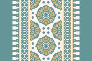 Banarasi Pattern Seamless Bandana print silk Motif embroidery, Pixel Ikat embroidery Design for Print tie dyeing pillowcase sambal puri kurti mughal architecture vector