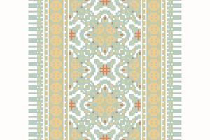 Banarasi Pattern Seamless Native American, Motif embroidery, Pixel Ikat embroidery Design for Print scandinavian pattern saree ethnic nativity gypsy pattern vector