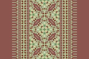 Banarasi Pattern Seamless Scandinavian pattern Motif embroidery, Pixel Ikat embroidery Design for Print tapestry floral kimono repeat pattern lacing spanish motif vector