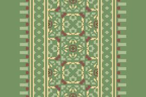 Banarasi Pattern Seamless Scandinavian pattern Motif embroidery, Pixel Ikat embroidery Design for Print scarf hijab pattern kerchief Pixel Ikat Silk kurti model mughal patterns vector