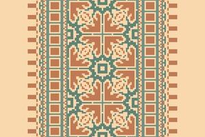 Banarasi Pattern Seamless Mughal architecture Motif embroidery, Pixel Ikat embroidery Design for Print lace pattern seamless pattern vintage shibori jacquard seamless vector