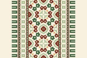 Kurti Pattern Seamless Native American, Motif embroidery, Pixel Ikat embroidery Design for Print australian curtain pattern geometric pillow model kurti mughal flowers vector