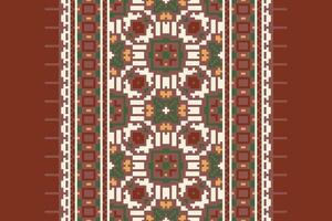 Kurti Pattern Seamless Native American, Motif embroidery, Pixel Ikat embroidery Design for Print Texture fabric saree sari carpet. kurta patola saree vector