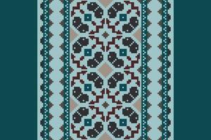 Kurti Pattern Seamless Bandana print silk Motif embroidery, Pixel Ikat embroidery Design for Print tie dyeing pillowcase sambal puri kurti mughal architecture vector