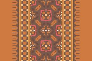 Kurti Pattern Seamless Native American, Motif embroidery, Pixel Ikat embroidery Design for Print pattern vintage flower folk navajo patchwork pattern vector