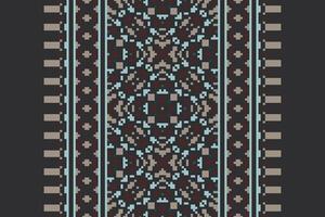 Kurti Pattern Seamless Bandana print silk Motif embroidery, Pixel Ikat embroidery Design for Print Texture fabric saree sari carpet. kurta patola saree vector