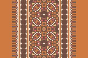Kurti Pattern Seamless Native American, Motif embroidery, Pixel Ikat embroidery Design for Print scandinavian pattern saree ethnic nativity gypsy pattern vector