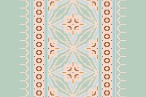 Kurti Pattern Seamless Bandana print silk Motif embroidery, Pixel Ikat embroidery Design for Print australian curtain pattern geometric pillow model kurti mughal flowers vector