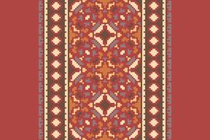 Kurti Pattern Seamless Australian aboriginal pattern Motif embroidery, Pixel Ikat embroidery Design for Print border embroidery ancient egypt vector