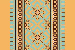 Kurti Pattern Seamless Mughal architecture Motif embroidery, Pixel Ikat embroidery Design for Print vyshyvanka placemat quilt sarong sarong beach kurtis Indian motifs vector