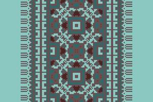 Kurti Pattern Seamless Mughal architecture Motif embroidery, Pixel Ikat embroidery Design for Print Texture fabric saree sari carpet. kurta patola saree vector