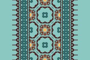 Kurti Pattern Seamless Mughal architecture Motif embroidery, Pixel Ikat embroidery Design for Print scarf hijab pattern kerchief Pixel Ikat Silk kurti model mughal patterns vector