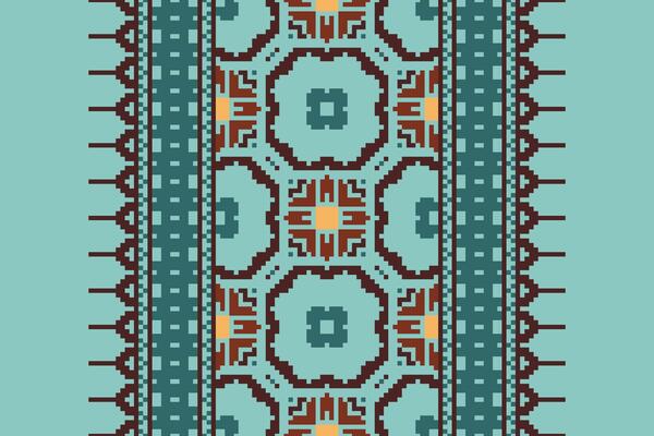 Kurti Pattern Seamless Mughal architecture Motif embroidery, Pixel Ikat embroidery Design for Print scarf hijab pattern kerchief Pixel Ikat Silk kurti model mughal patterns