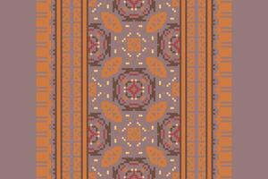 Kurti Pattern Seamless Mughal architecture Motif embroidery, Pixel Ikat embroidery Design for Print scandinavian pattern saree ethnic nativity gypsy pattern vector