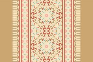 Kurti Pattern Seamless Scandinavian pattern Motif embroidery, Pixel Ikat embroidery Design for Print indigenous art aboriginal art pattern floral kurti mughal border vector