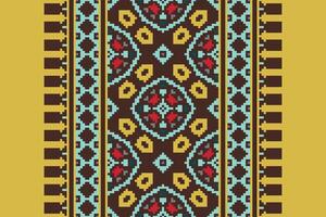 Kurti Pattern Seamless Mughal architecture Motif embroidery, Pixel Ikat embroidery Design for Print egyptian hieroglyphs tibetan geo pattern vector
