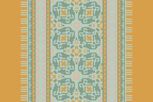 Kurti Pattern Seamless Scandinavian pattern Motif embroidery, Pixel Ikat embroidery Design for Print kurta pattern mughal motifs tapestry pattern floral repeat vector