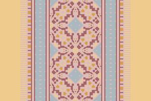 Kurti Pattern Seamless Scandinavian pattern Motif embroidery, Pixel Ikat embroidery Design for Print scandinavian pattern saree ethnic nativity gypsy pattern vector
