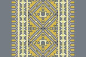 Kurti Pattern Seamless Scandinavian pattern Motif embroidery, Pixel Ikat embroidery Design for Print indonesian batik motif embroidery native american kurta mughal design vector