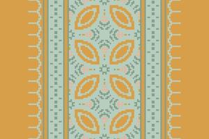 Kurti Pattern Seamless Scandinavian pattern Motif embroidery, Pixel Ikat embroidery Design for Print tie dyeing pillowcase sambal puri kurti mughal architecture vector