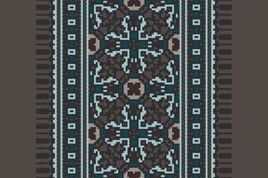 Kurti Pattern Seamless Native American, Motif embroidery, Pixel Ikat embroidery Design for Print scandinavian pattern saree ethnic nativity gypsy pattern vector