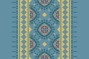 Ghagra Pattern Seamless Bandana print silk Motif embroidery, Pixel Ikat embroidery Design for Print Texture fabric saree sari carpet. kurta patola saree vector
