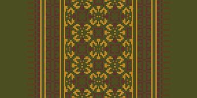Tie dye Pattern Seamless Mughal architecture Motif embroidery, Pixel Ikat embroidery Design for Print scandinavian pattern saree ethnic nativity gypsy pattern vector