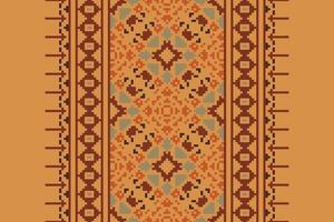 Ghagra Pattern Seamless Australian aboriginal pattern Motif embroidery, Pixel Ikat embroidery Design for Print figure tribal ink on cloth patola sari vector