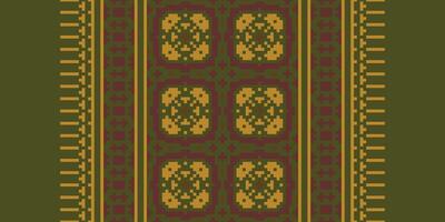 Tie dye Pattern Seamless Mughal architecture Motif embroidery, Pixel Ikat embroidery Design for Print border embroidery ancient egypt vector