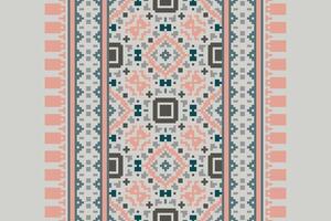 Ghagra Pattern Seamless Mughal architecture Motif embroidery, Pixel Ikat embroidery Design for Print tapestry floral kimono repeat pattern lacing spanish motif vector