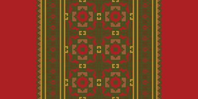 Tie dye Pattern Seamless Mughal architecture Motif embroidery, Pixel Ikat embroidery Design for Print figure tribal ink on cloth patola sari vector