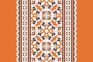 Ghagra Pattern Seamless Mughal architecture Motif embroidery, Pixel Ikat embroidery Design for Print scandinavian pattern saree ethnic nativity gypsy pattern vector
