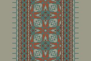 Ghagra Pattern Seamless Scandinavian pattern Motif embroidery, Pixel Ikat embroidery Design for Print border embroidery ancient egypt vector