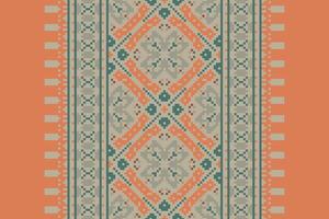 Ghagra Pattern Seamless Scandinavian pattern Motif embroidery, Pixel Ikat embroidery Design for Print egyptian pattern tibetan mandala bandanna vector