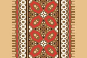Ghagra Pattern Seamless Scandinavian pattern Motif embroidery, Pixel Ikat embroidery Design for Print indonesian batik motif embroidery native american kurta mughal design vector