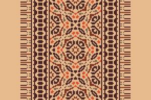 Motif folklore pattern Seamless Native American, Motif embroidery, Pixel Ikat embroidery Design for Print lace pattern seamless pattern vintage shibori jacquard seamless vector