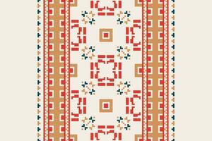 Ghagra Pattern Seamless Scandinavian pattern Motif embroidery, Pixel Ikat embroidery Design for Print indigenous art aboriginal art pattern floral kurti mughal border vector