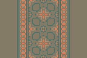 Ghagra Pattern Seamless Scandinavian pattern Motif embroidery, Pixel Ikat embroidery Design for Print scandinavian pattern saree ethnic nativity gypsy pattern vector